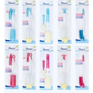 PUREEN เพียนรีน แปรงล้างขวดนม รุ่นฟองน้ำ และ รุ่นไนลอน&amp;ฟองน้ำ (เลือกรุ่น) แพ็ค1ด้าม