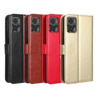 เคสหนัง ฝาพับ สําหรับ Motorola Moto E22 E22i E22S E32 E32S E20 E30 E40 6.5 นิ้ว