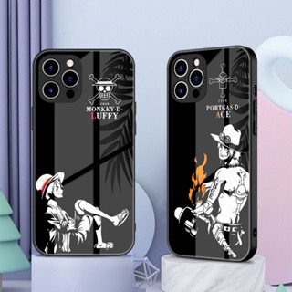 เคสโทรศัพท์มือถือแบบแก้ว ลายการ์ตูนลูฟี่ วันพีซ สําหรับ Vivo Y15A Y15S V15 Y66 Y55S Y75 Y33S Y72 Y11 Y17 Y15 Y12 Y20 Y30 Y11S Y20i Y20S Y85 Y21 Y21S Y91C Y81 V21 V20 Y50 Y30i