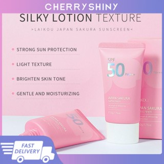 Sakura ครีมกันแดด ครีมกันแดด ป้องกันผิวหน้า Spf50 เจลแยกโลชั่น ครีมฟอกสี ครีมบํารุงผิวหน้า มอยส์เจอร์ไรเซอร์ ไวท์เทนนิ่ง