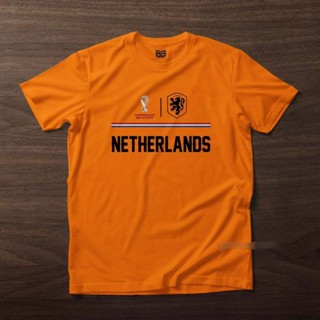 เสื้อยืดช้อปปิ้ง ลาย Netherland WORLD CUP QATAR22 สําหรับผู้ชาย และผู้หญิง