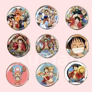 เข็มกลัดโลหะ ลายการ์ตูนอนิเมะ One Piece Luffy Sorona Beauty Time Gemstone สําหรับติดเสื้อผ้า