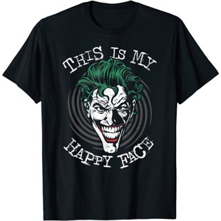 Batman Joker This Adult Clothes is My Happy Face T-Shirt Fashion Tops T-Shirt Men  Latest Models Short  เสื้อยืด