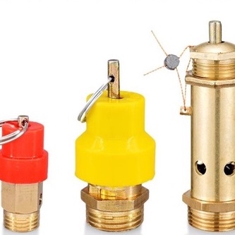 เซฟตี้วาล์ว/โปโล ปั๊มลม ขนาดเกลียวนอก 1/4'', 3/8" ,1/2" โปโลจุกแดง โปโลทองเหลือง ราคาส่ง