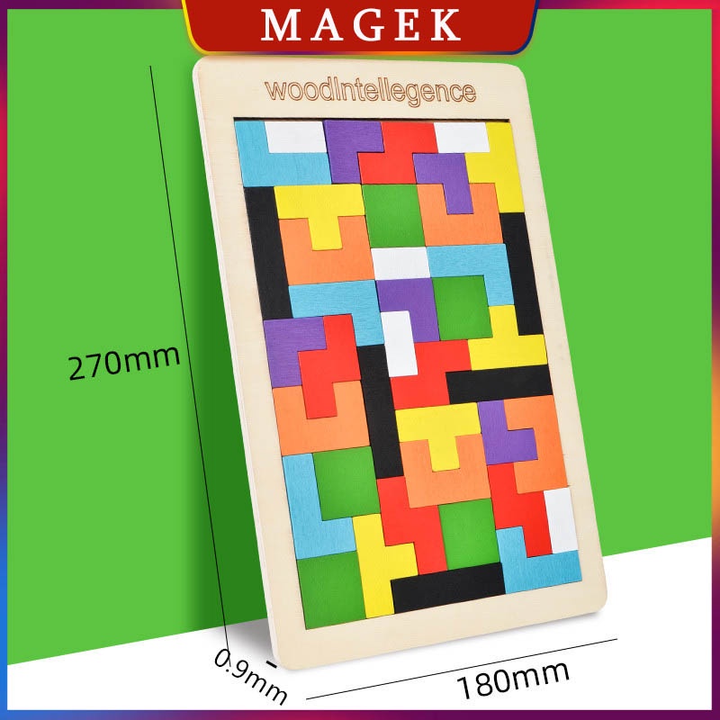 Tetris ตัวต่อปริศนา 1-2-3-6 ปีเด็กชายและเด็กหญิงวัยอนุบาลของเล่นพัฒนาการศึกษาสำหรับเด็ก