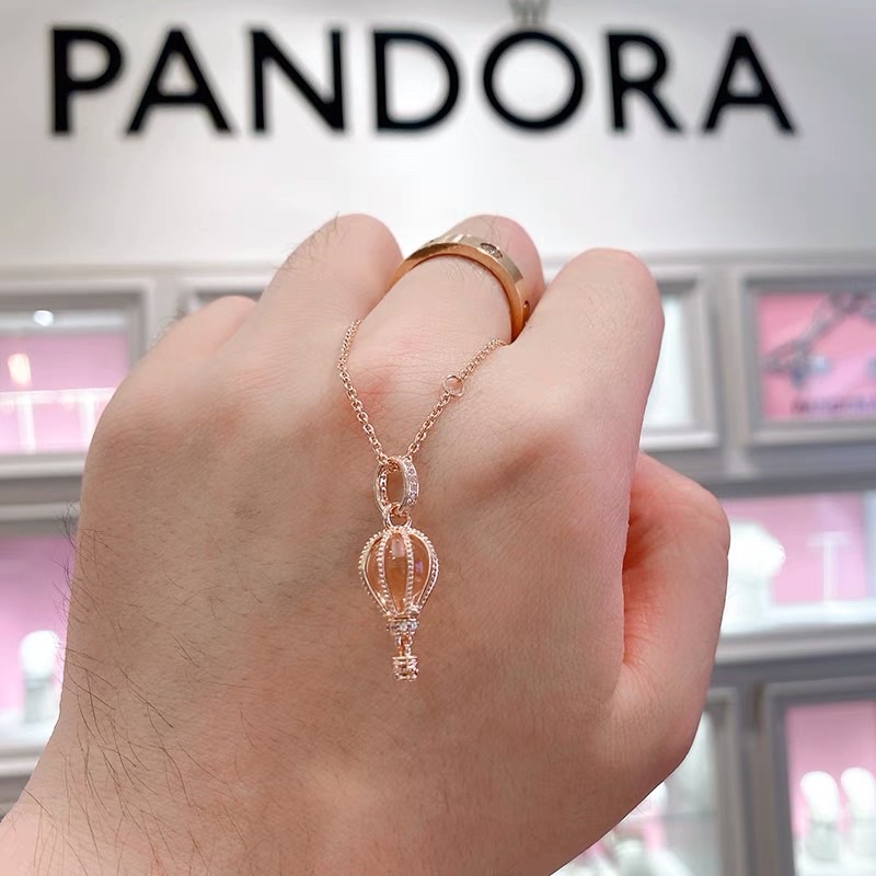 [พร้อมส่งทีไทย]Pandora สร้อยคอ สร้อยคอพร้อมจี้ บอลลูน Sparkling Hot Air Balloon Necklaceของขวัญสำหรับคนพิเศษของแท้P27P28