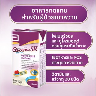 Glucerna SR Triple Care UHT อาหารทดแทนผู้ป่วยโรคเบาหวาน 230 ml.