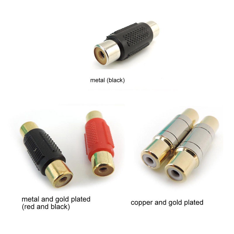 Rca ตัวเมีย ไป ตัวเมีย F/F ข้อต่อ ตัวเชื่อมต่อ AV เสียง วิดีโอ สายทองแดง แจ็คเสียบลําโพง ชุบทอง 3 แบบ