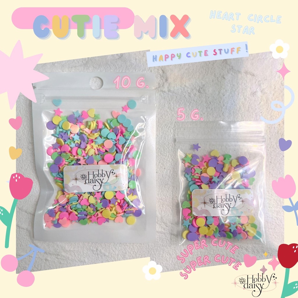 Cutie Mix ฟีโม่คละแบบ ดาว วงกลม หัวใจ สุดน่ารัก - รูปที่ 2