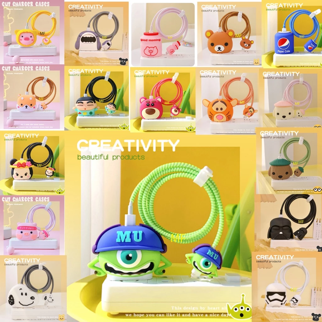 【ส่งจากไทย 18w/20w】เคส สำหรับ ไอโฟน Apple Power Adapter 18W/20W สายชาร์จ ลายการ์ตูนน่ารัก Cable Bite ตัวถนอมสายชาร์จ
