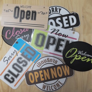 รวม ป้าย OPEN CLOSED ป้ายเปิดร้าน เปิดบริการ ป้ายแจ้งเวลาทำการ หลากหลายสไตล์