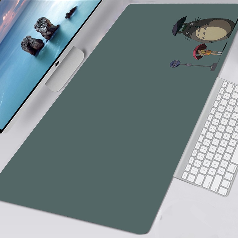 อะนิเมะ Totoro Studio Ghibli Spirited Away Mousepad HD การพิมพ์คอมพิวเตอร์ Alfombrilla แผ่นรองเมาส์สําหรับเล่นเกมคีย์บอร์ด PC Tapis De Souris