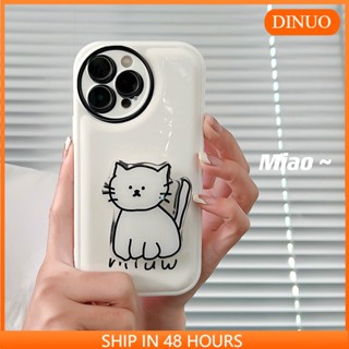 เคสโทรศัพท์มือถือ ลายการ์ตูนแมว Dinuo สําหรับ Iphone 6 6splus 7 7plus 8 8plus x xs 11 12 13 14 pro max plus promax