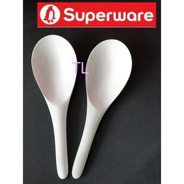 ทัพพีซุุปเปอร์แวร์ 2ชิ้น สีครีม เมลามีน100% นกเพนกวิน superware