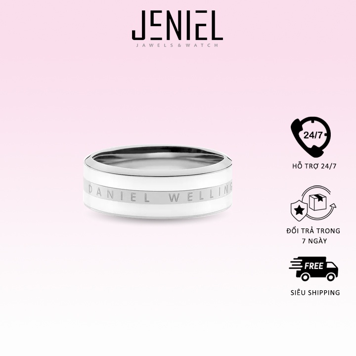 แหวนเอมาลี่ Daniel Wellington สีเงินและขาว