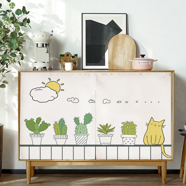 Ins ม่านตู้ ผ้าม่าน