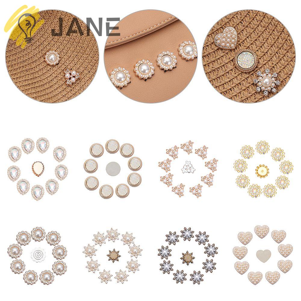 Jane กิ๊บติดผม รูปดอกไม้ ประดับมุก 10 ชิ้น