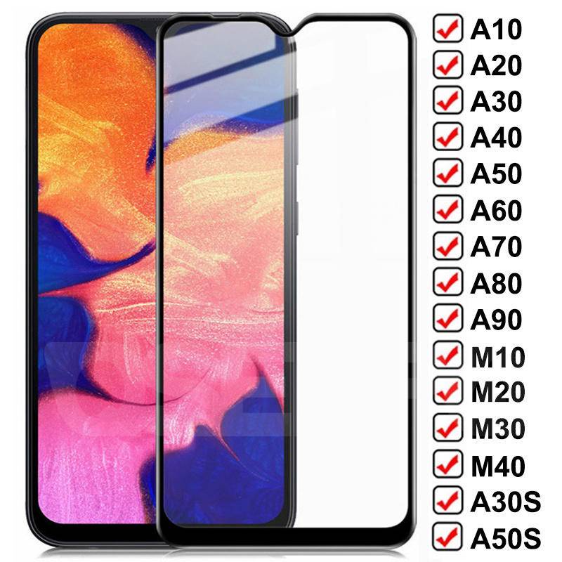 SAMSUNG 9DกระจกนิรภัยสําหรับSamsung Galaxy A10 A20 A30 A40 A50 A60 A70 A80 A90 A10s A20s A30s A40s A