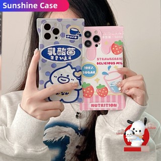 Casing For OPPO A57 A76 A96 A74 A55 A54 A16 A15 A53 A33 A32 A31 A9 A5 A5s A3s Reno 8Z 7Z 6Z 5Z A95 A94 A93 A92 A52 F11 F9 Snack Candy Phone Case Strawberry Yogurt Soft Cover