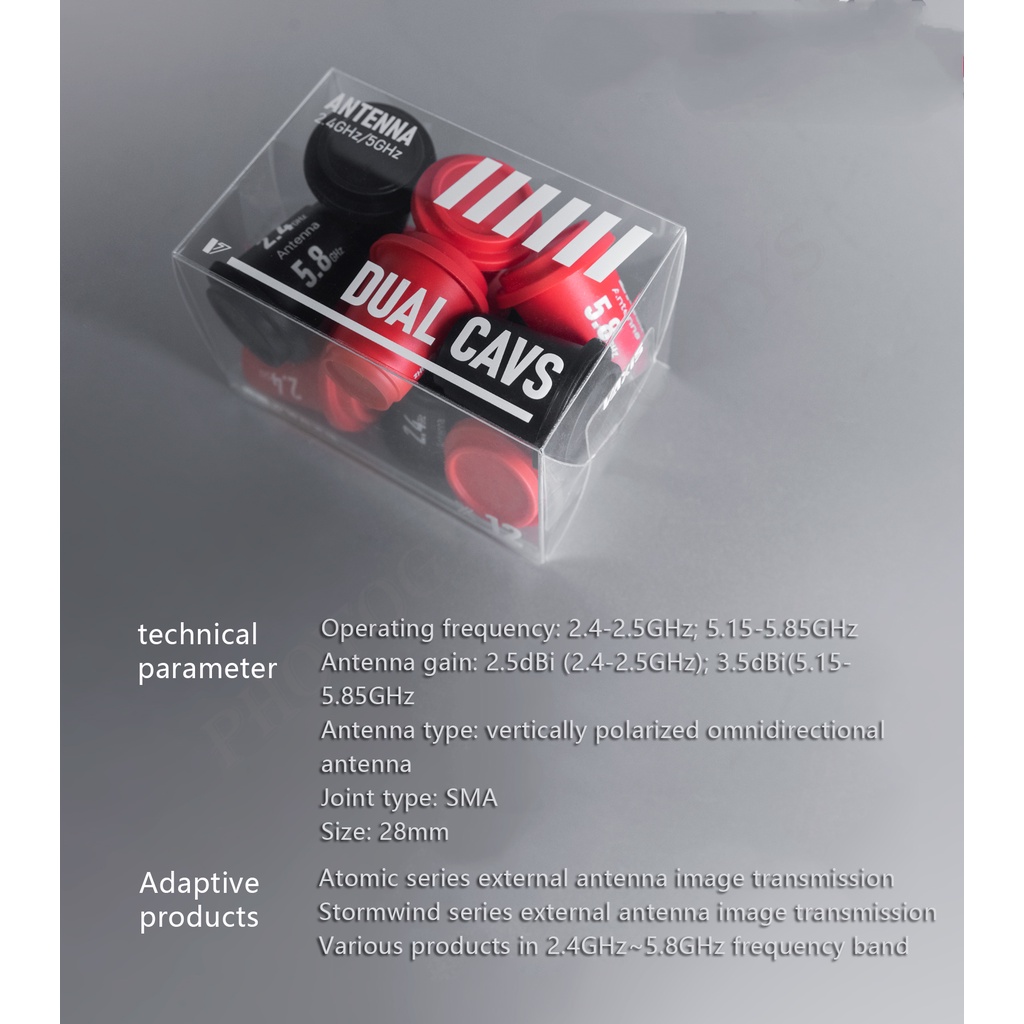 Vaxis Mushroom เสาอากาศสั้น 2.4G 5.8G Dual Cavalry SMA รอบทิศทาง สําหรับถ่ายรูป