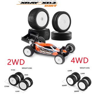 ล้อยางพลาสติก สําหรับรถบังคับออฟโร้ด 1/10 SRX2 SRX4 Bandit Tekno EB410 YOKOMO YZ4 4 ชิ้น