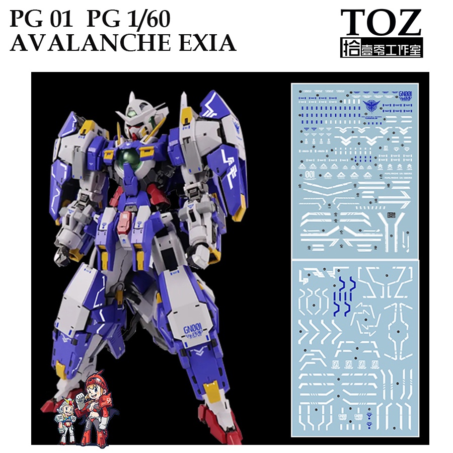 ดีคอลน้ำ [TOZ] PG 01 PG 1/60  AVALANCHE EXIA GUNDAM  WATER SLIDE DECAL PG01