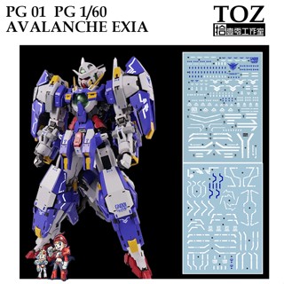 ดีคอลน้ำ [TOZ] PG 01 GUNDAM AVALANCHE EXIA PG 1/60 WATER DECAL PG01