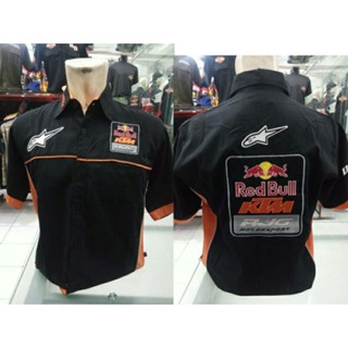 Redbull KTM Shirt - RJG Motor sport - MotoGP Racing Team - Baju Bikers - Original Apparel - - เสื้อผ้าผู้ชาย สําหรับแข่งรถ