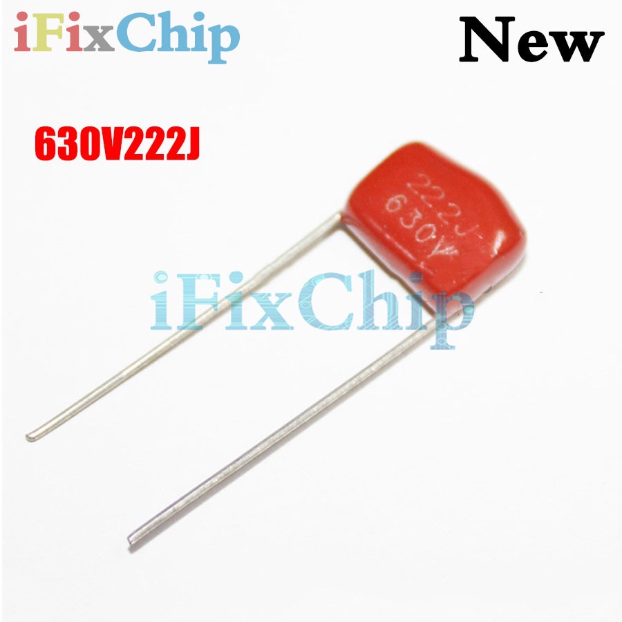10PCS CBB 630V222J 2.2NF Pitch 10MM 630V 222J CBB Polypropylene film capacitor ยี่ห้อใหม่