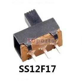 สวิทช์ เลื่อน Slide switch Toggle switch 3 ขา ขนาด 5.8x10.5mm #สวิทช์เลื่อน(3ขา,SS12F17) (1 ตัว)