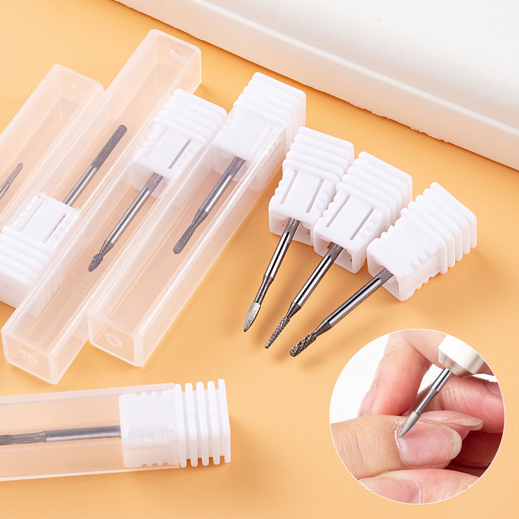 LUSLUKING ทังสเตนคาร์ไบด์เจาะเล็บไฟล์เล็บสําหรับยาทาเล็บเจลยูวีลบหนังกําพร้า เครื่องขัดเล็บเหล็กทังสเตน หัวเจียเล็บ แยกหัว - รูปที่ 6