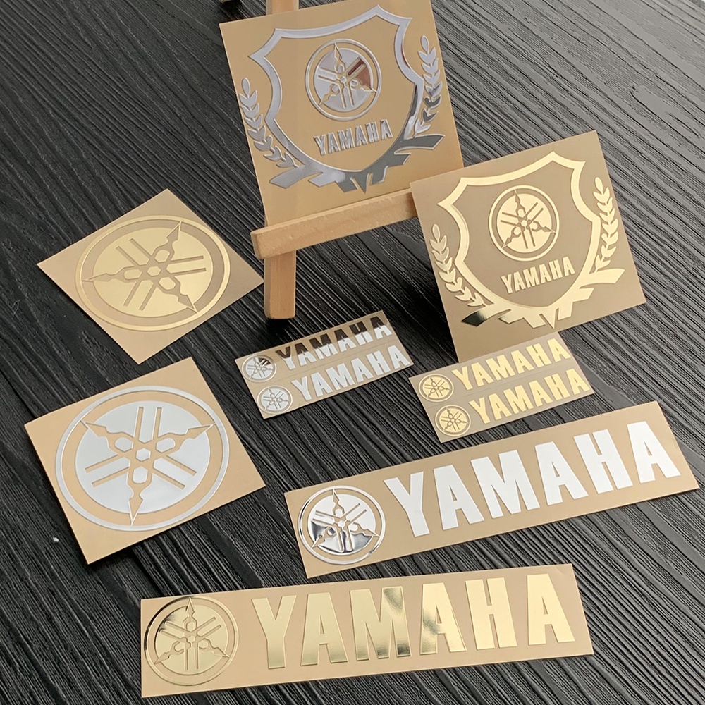 สติ๊กเกอร์ yamaha โลโก้ logo สติกเกอร์โลโก้ โลหะผสมนิกเกิล ป้องกันสนิม สีเงิน สีทอง สําหรับติดตกแต่งรถจักรยานยนต์ YAMAHA Xmax 300 Nmax tricity grand filano freego