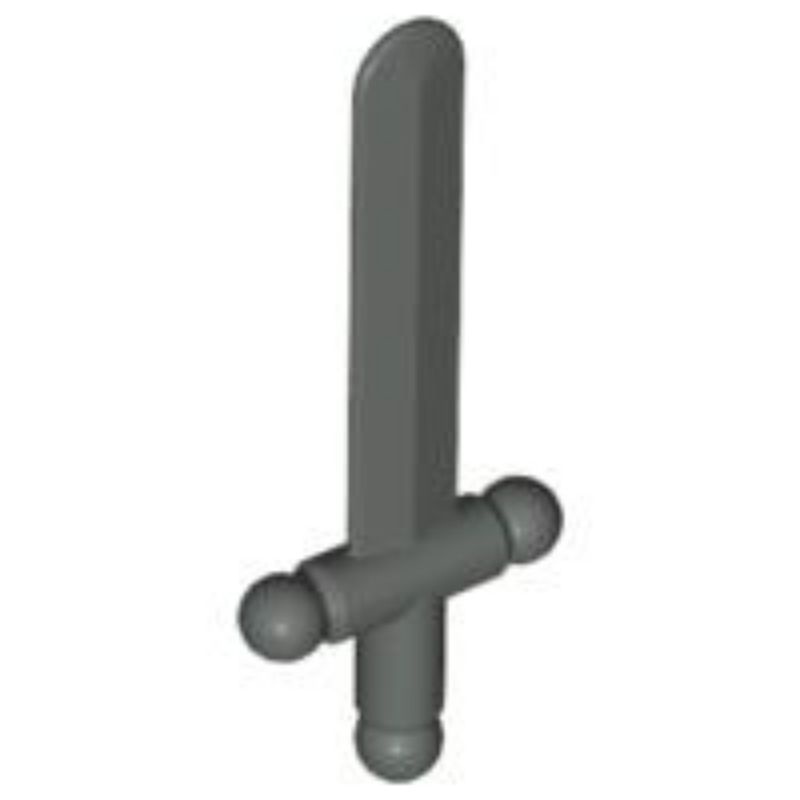 Part Lego 3847, 3847a Minifigure, Weapon Sword, Shortsword - / Polished Rigid ABS