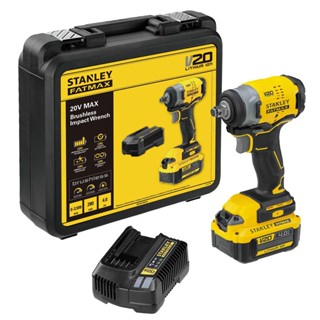 STANLEY บล็อคกระแทกไร้สาย ไร้แปรงถ่าน 1/2 นิ้ว 20V SBW910M1K-B1 พร้อมแบตเตอรี่ 4.0Ah By-AjuShop