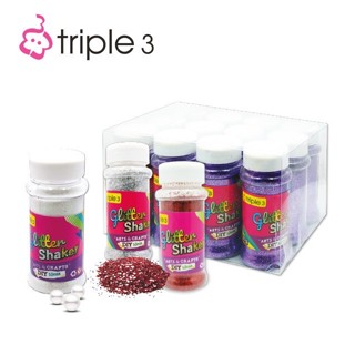 Triple3 กากเพชรหลากสี Glitter Shaker 80G