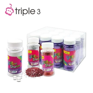 Triple3 กากเพชรหลากสี Glitter Shaker 80G 250g
