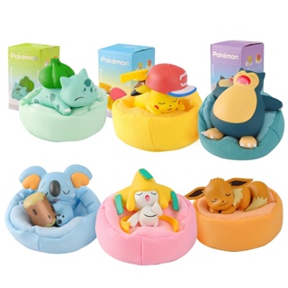 ฟิกเกอร์ Pokemon Pikachu Snorlax Bulbasaur Eevee Komala Jirachi ของเล่นสําหรับเด็ก