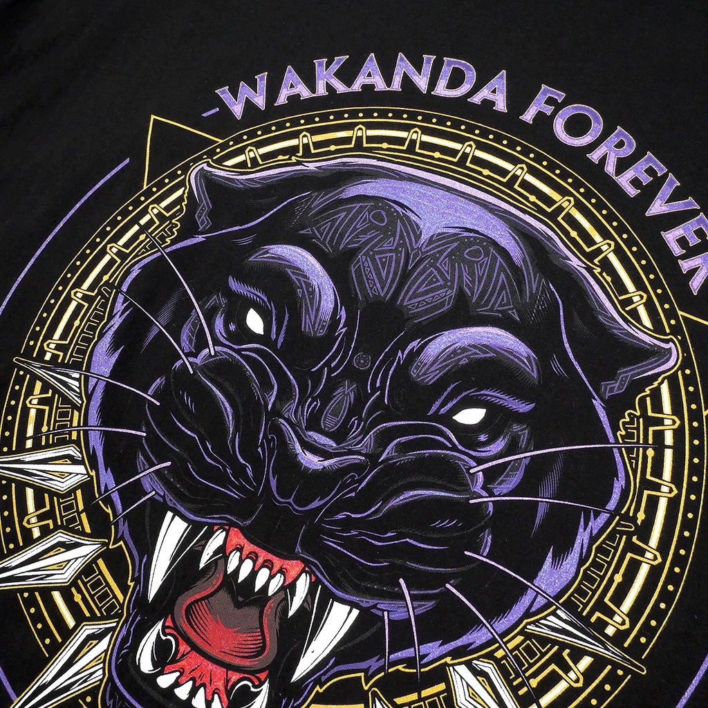 Power 7 Shop เสื้อยืดการ์ตูน มาร์เวล Black Panther ลิขสิทธ์แท้ MARVEL COMICS T-SHIRTS (MVX-119) — صورة 5