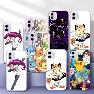 เคสโทรศัพท์มือถือแบบนิ่ม TPU ใส ลายการ์ตูนโปเกม่อนน่ารัก ERT168 สําหรับ iPhone 12 Mini 13 14 Pro Max