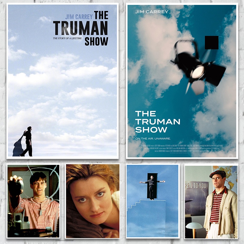 โปสเตอร์กระดาษคราฟท์ ลายภาพยนตร์ The Truman Show สไตล์วินเทจ คุณภาพดี สําหรับตกแต่งผนังบ้าน บาร์