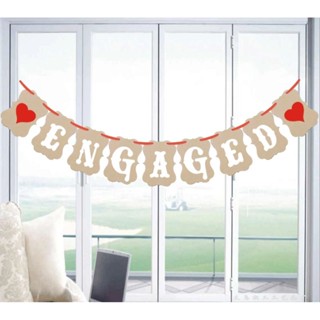 ธง ENGAGED Kraft Paper Bunting Flag