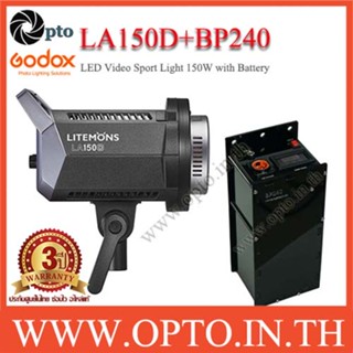 Litemons LA150D + BP240 Godox ไฟต่อเนื่อง 150W พร้อมแบตเตอรี่ 1.5ชม. LA150