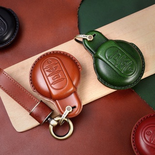 Leather Car Key Case Cover for BMW MINI COOPER S ONE JCW F54 F55 F56 F57 F60 CLUBMAN COUNTRYMAN Remote Fob Holder Shell