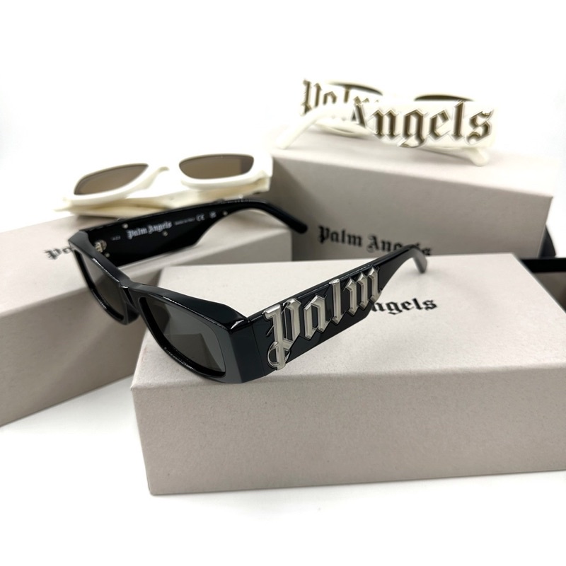Palm Angels sunglasses สีขาว ชา ดำ ของแท้ แว่นตากันแดด แว่นกันแดด ปาล์ม แองเจิล unisex แบบ คุณชมพู่ แว่นปาล์ม แว่นแฟชั่น
