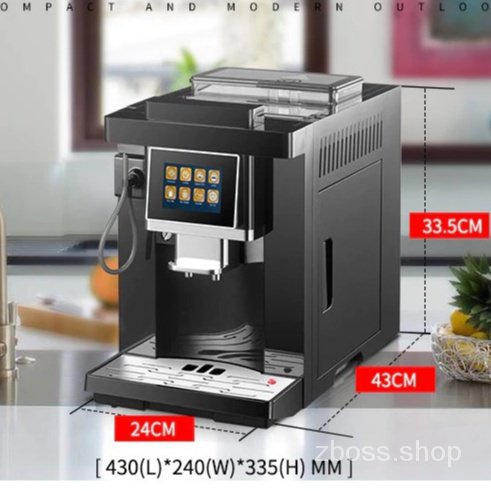 เครื่องทำกาแฟอัตโนมัติ CLT-Q007 หน้าจอสัมผัสอัจฉริยะ Barista กาแฟอัตโนมัติเอสเพรสโซ one touch Cappuccino Latte Espresso