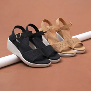 ใหม่!!! รองเท้าแตะ Wanita Wedges Slip On พร้อมสายรัด ลําลอง Maki - O1CB2001