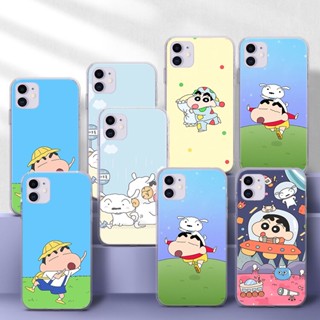 เคสโทรศัพท์มือถือแบบนิ่ม TPU ใส ลายการ์ตูนชินจังน่ารัก ERT83 สําหรับ Samsung A51 A52 A52S A6 Plus A7 A70 A71 A72 A8