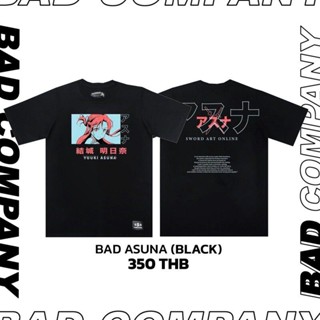 T-shirt Badcompany เสื้อยืดสกรีนลาย "asuna" อนิเมะ เสื้อยืดคอกลมผ้าคอตตอน ใหม่