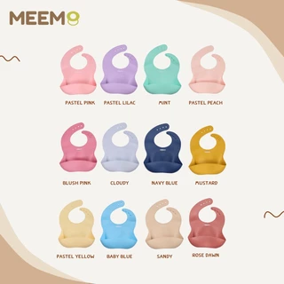 MEEM ซิลิโคนกันเปื้อน แบบที่ 1 ปรับขนาดตามช่วงอายุ ผ้ากันเปื้อนซิลิโคน (Colorful Series)