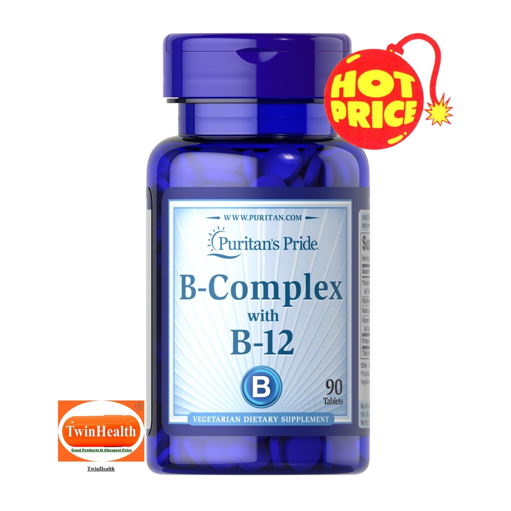 Puritan's Pride Vitamin B-Complex And Vitamin B-12 / 90 Tablets QDBN ...